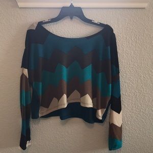 Chevron long sleeve top